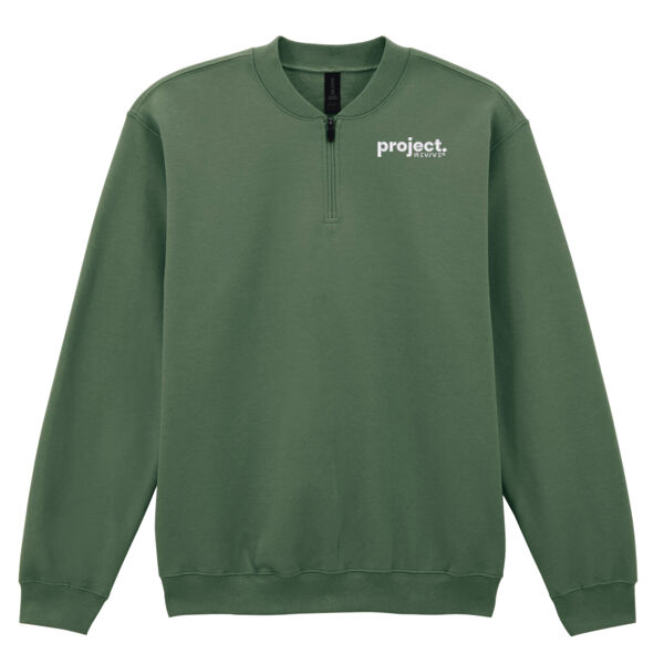 Emb - Project white - Softstyle Midweight 1/4 Zip Sweatshirt Thumbnail