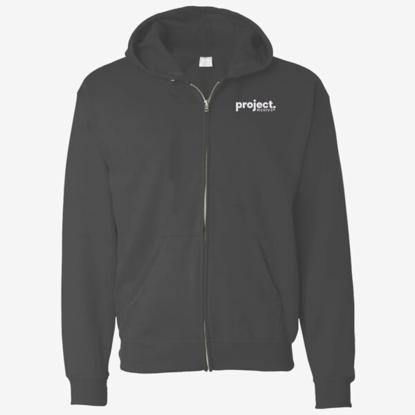 Emb - Project white - Heavy Full Zip Hoodie Thumbnail