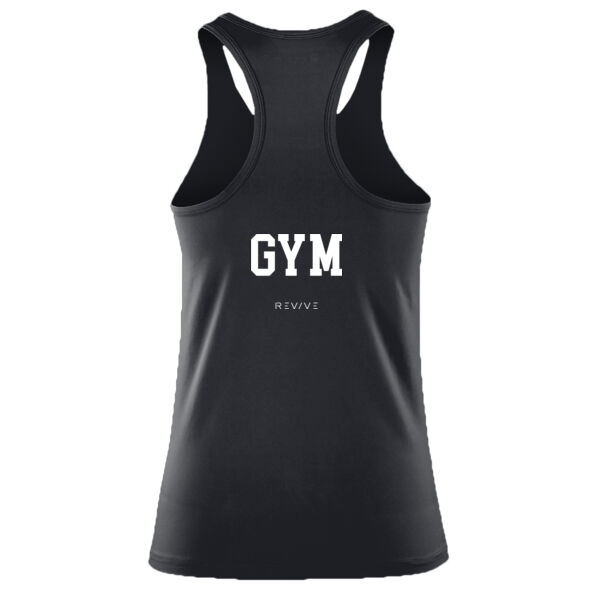 Impact Women's Softex Fitness Top - printed GYM Revive  in white Thumbnail