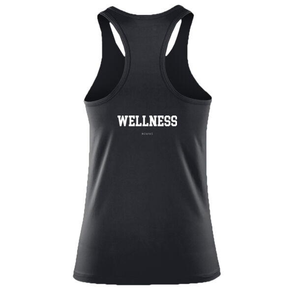 Impact Women's Softex Fitness Top - printed WELLNESS Revive in white Thumbnail