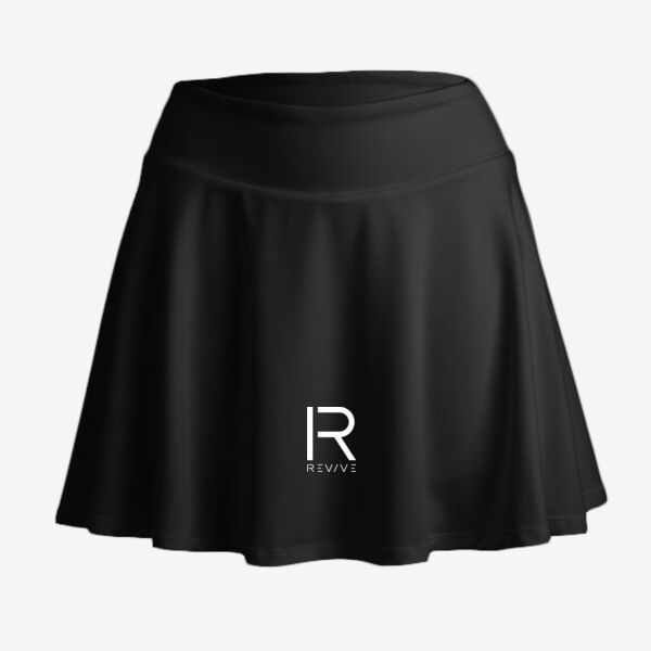 Print - Large R Revive White - Ladies Fitness Skort Thumbnail