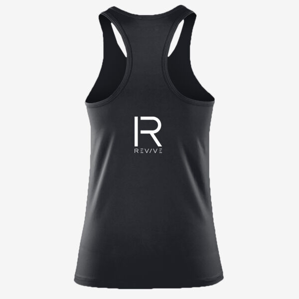 Print - Large R Revive White - Impact Women's Softex Fitness Top Thumbnail