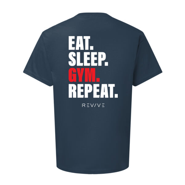 Hammer Maxweight Adult T-Shirt - Printed Eat Sleep Gym Repeat in white Thumbnail