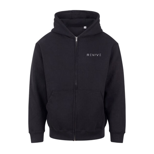 Vision heavyweight zoodie - printed Revive in white Thumbnail