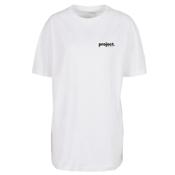 Women's oversized boyfriend tee - printed Project Revive in black Thumbnail