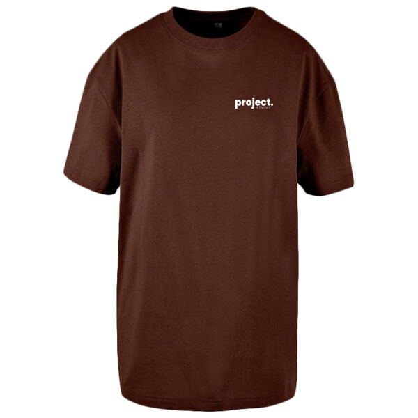 Women's oversized boyfriend tee - printed Project Revive in white Thumbnail