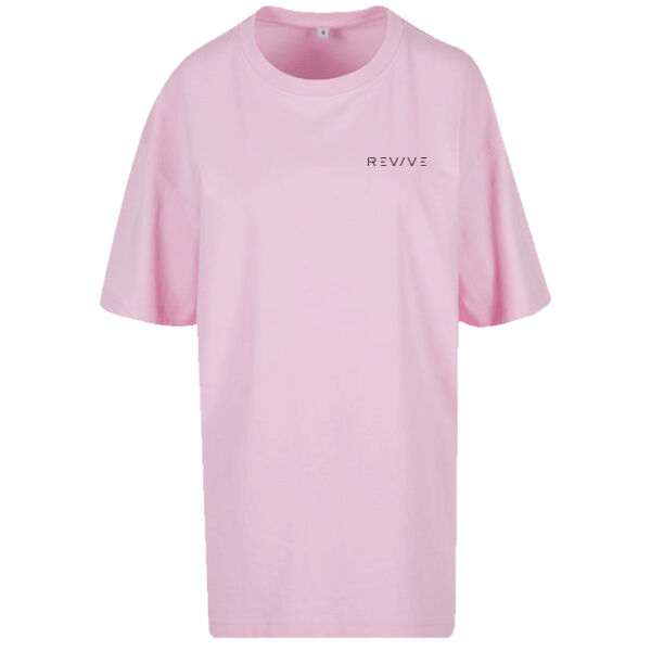 Women's oversized boyfriend tee - printed Revive in black Thumbnail