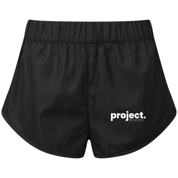 Women's TriDri® running shorts - printed Project Revive in white Thumbnail