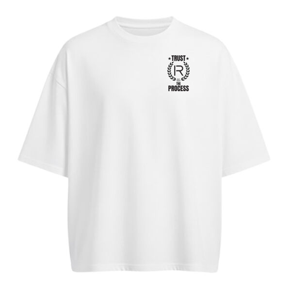 AWDis 240 boxy cropped T - printed Trust in black Thumbnail