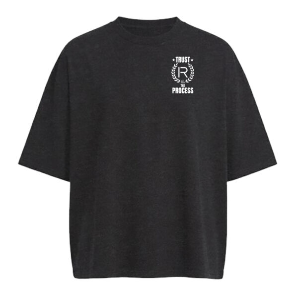 AWDis 240 boxy cropped T - printed Trust in white Thumbnail
