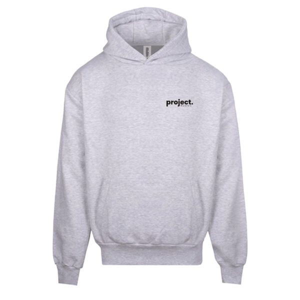 Signature heavyweight hoodie - printed Project Revive in black Thumbnail