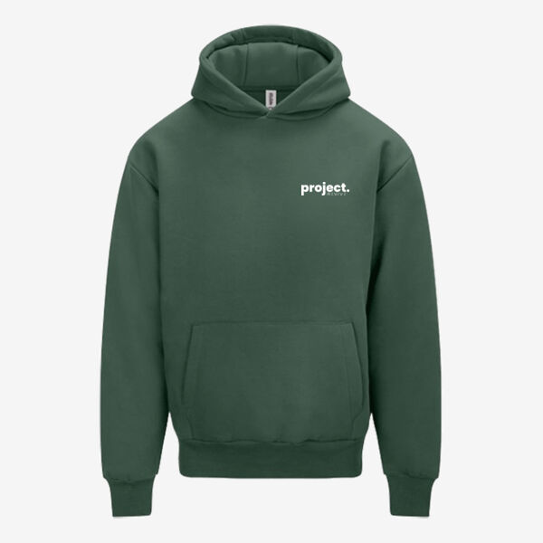Signature heavyweight hoodie - printed Project Revive in white Thumbnail