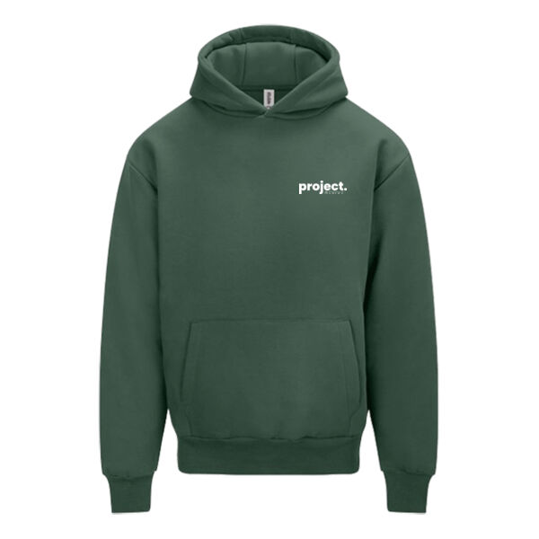 Signature heavyweight hoodie - printed Project Revive in white Thumbnail