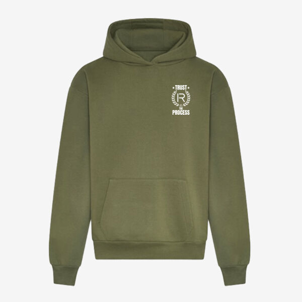 Signature heavyweight hoodie - printed Trust in white Thumbnail