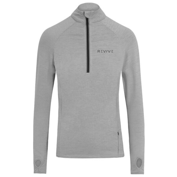 Cool Flex long half-zip top - printed Revive in black Thumbnail