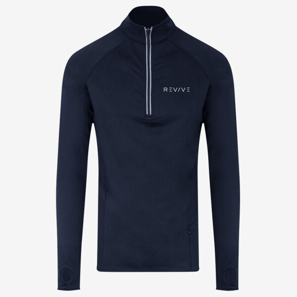 Cool Flex long half-zip top - printed Revive in white Thumbnail