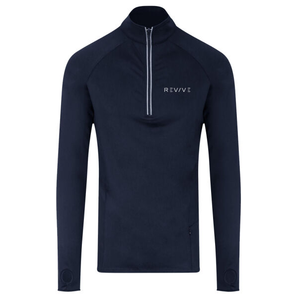 Cool Flex long half-zip top - printed Revive in white Thumbnail