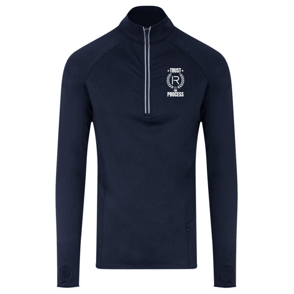 Cool Flex long half-zip top - printed Trust in white Thumbnail