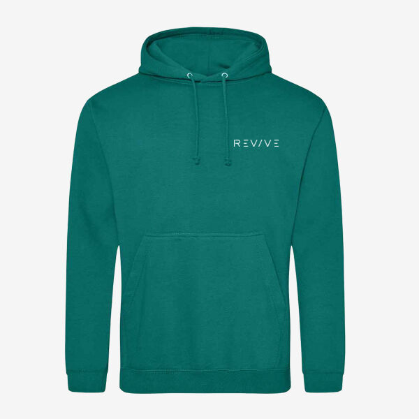 College hoodie - printed Revive in white Thumbnail