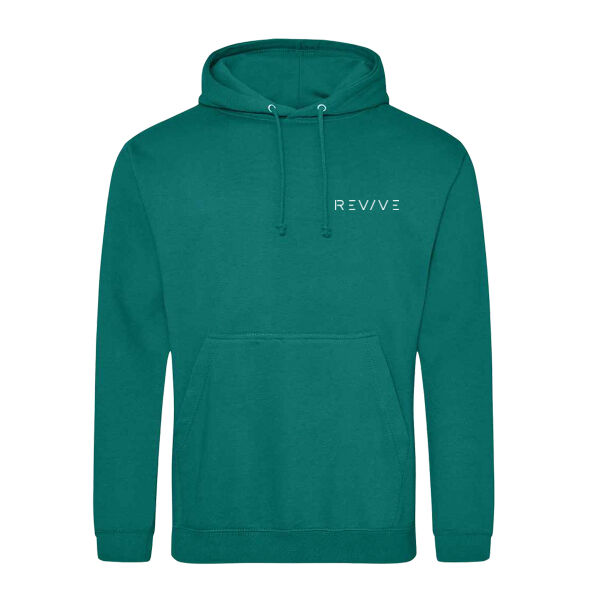College hoodie - printed Revive in white Thumbnail