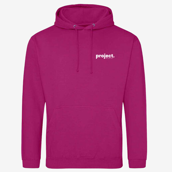College hoodie - printed Project Revive in white Thumbnail