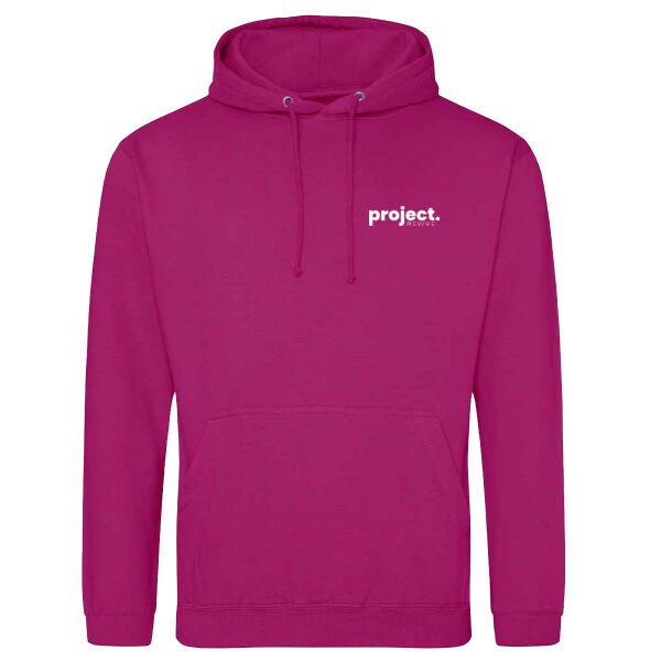College hoodie - printed Project Revive in white 2 Thumbnail