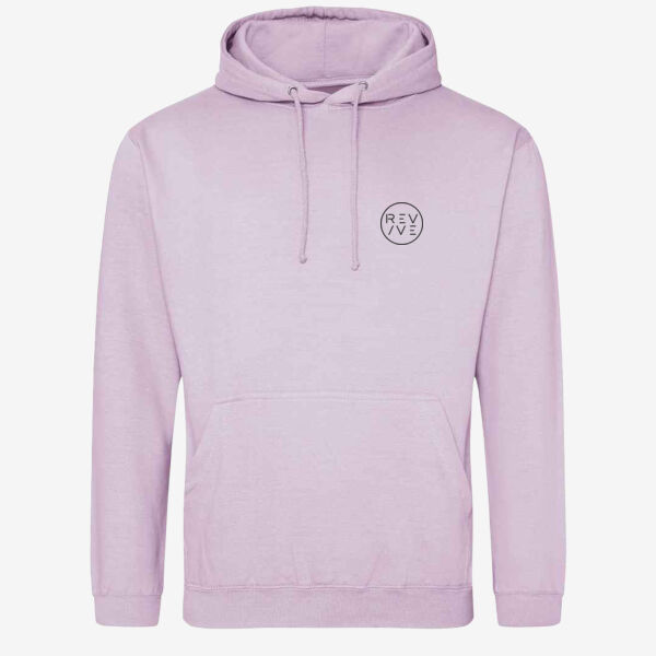 College hoodie - printed Revive Circle with Revive at right sleeve in black Thumbnail