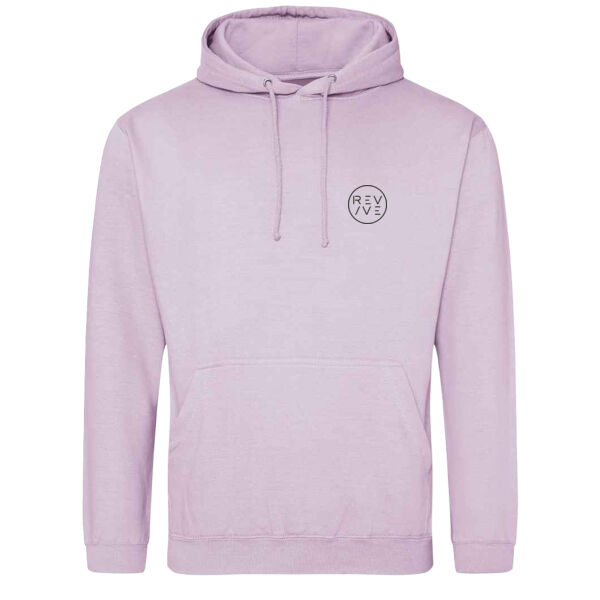 College hoodie - printed Revive Circle with Revive at right sleeve in black Thumbnail