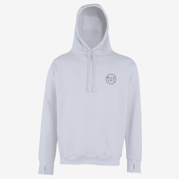 Street hoodie - printed Revive Circle with Revive at right sleeve in black Thumbnail
