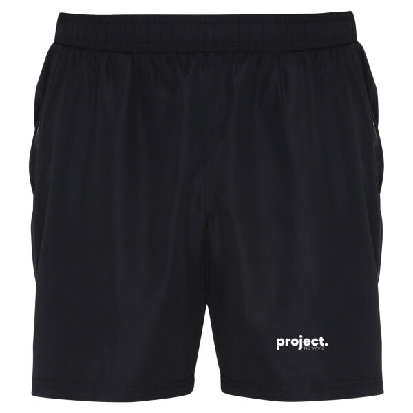 Men's TriDri® training shorts - printed Project Revive in white Thumbnail