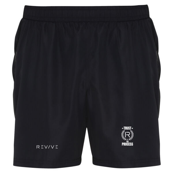 Men's TriDri® training shorts - printed Trust in white Thumbnail