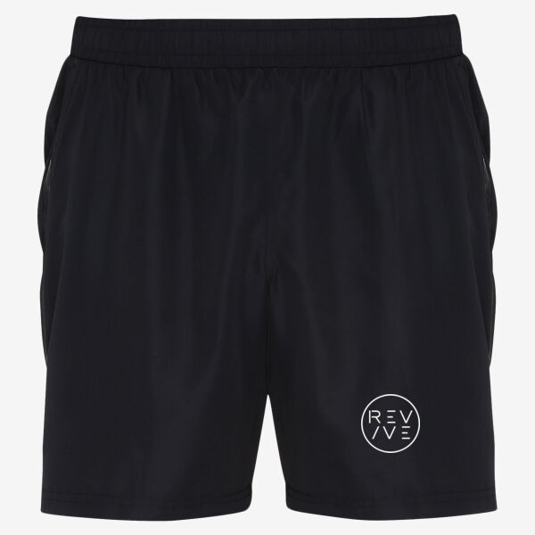 Men's TriDri® training shorts - printed Revive Circle in white Thumbnail