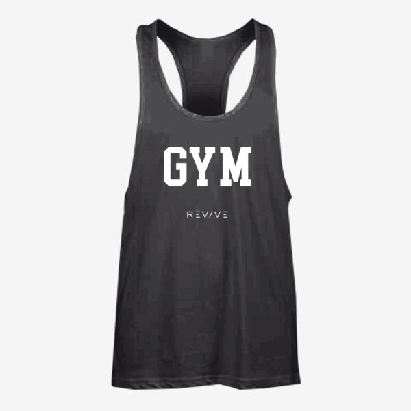 Muscle vest - printed GYM Revive in white Thumbnail