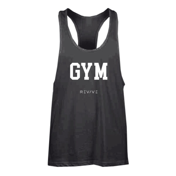 Muscle vest - printed GYM Revive in white Thumbnail